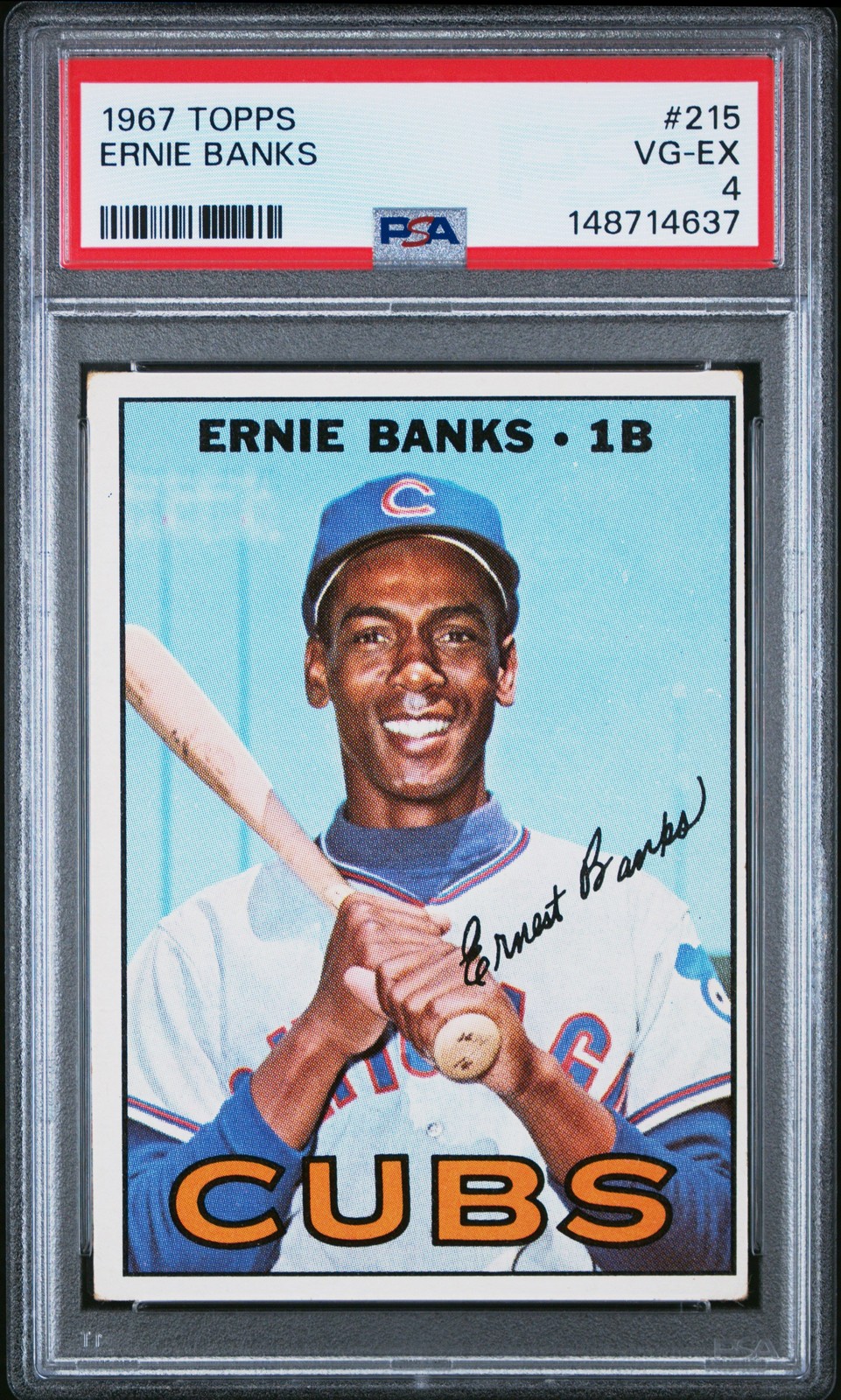 Ernie Banks 1967 Topps PSA 4 #215 Chicago Cubs