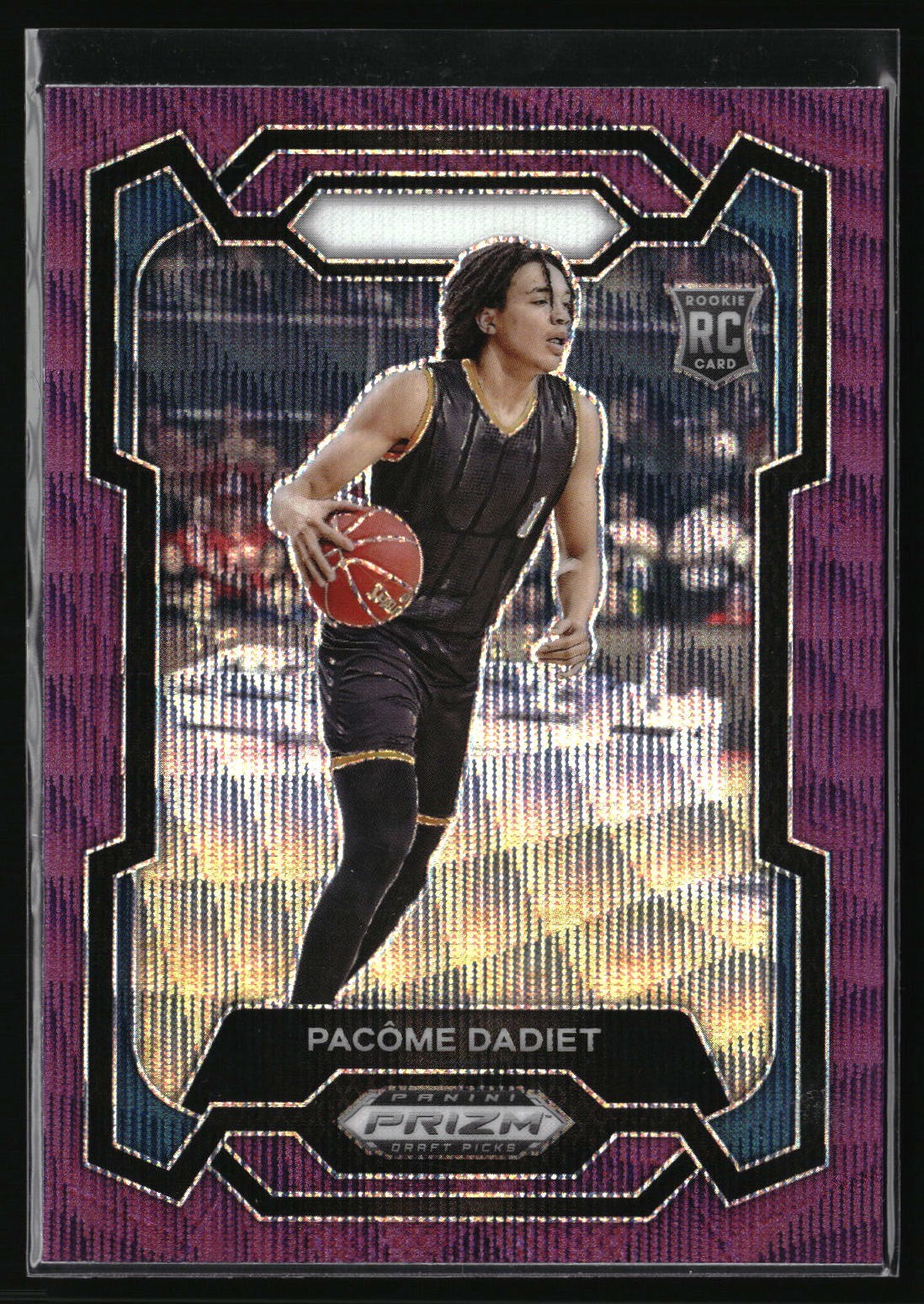 2024 Panini Prizm Draft Picks #81 Pacome Dadiet Prizms Purple Wave