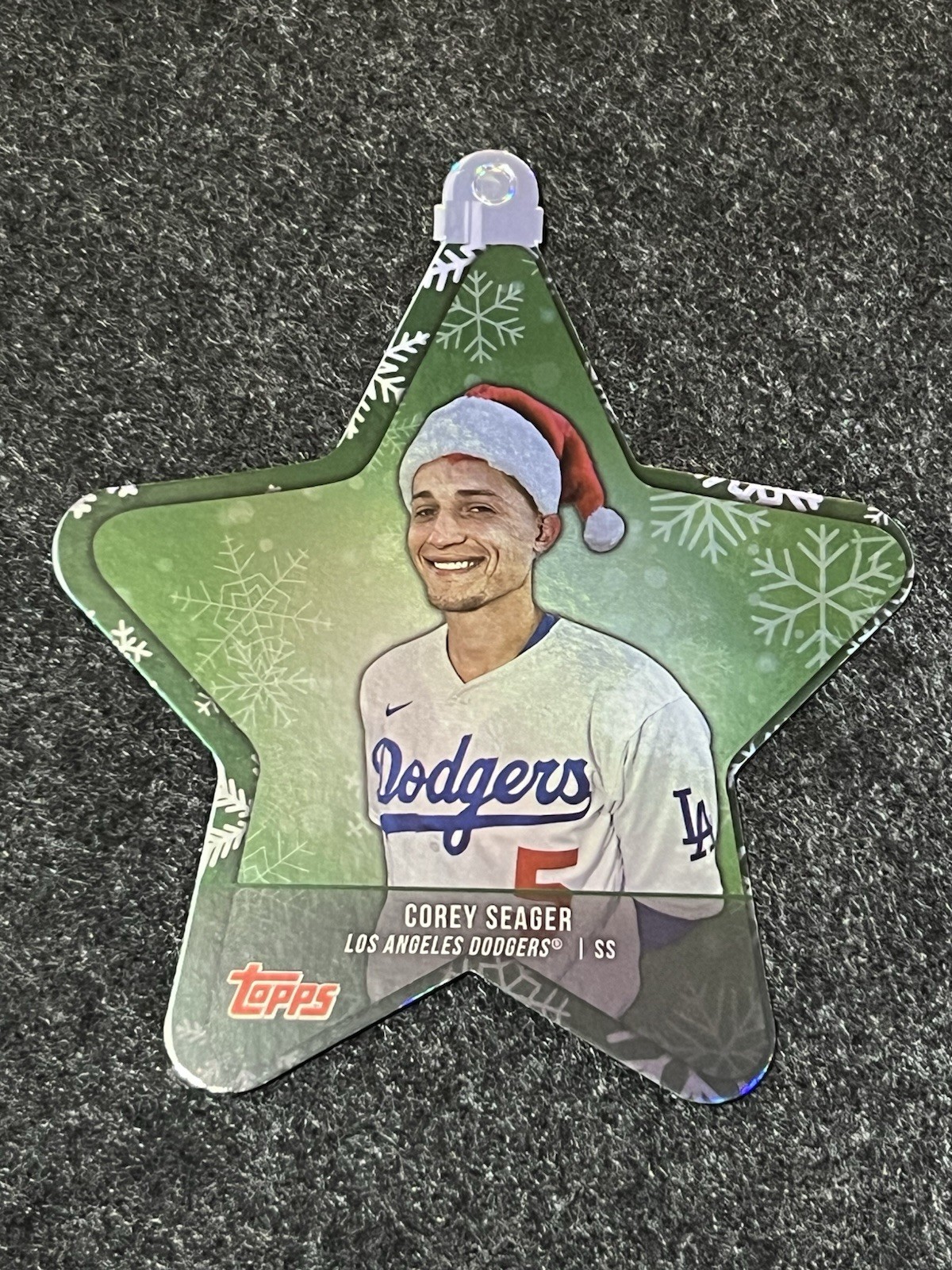 2021 Topps Holiday Ornament #WHOCS Corey Seager Los Angeles Dodgers 🎄⚾🎄