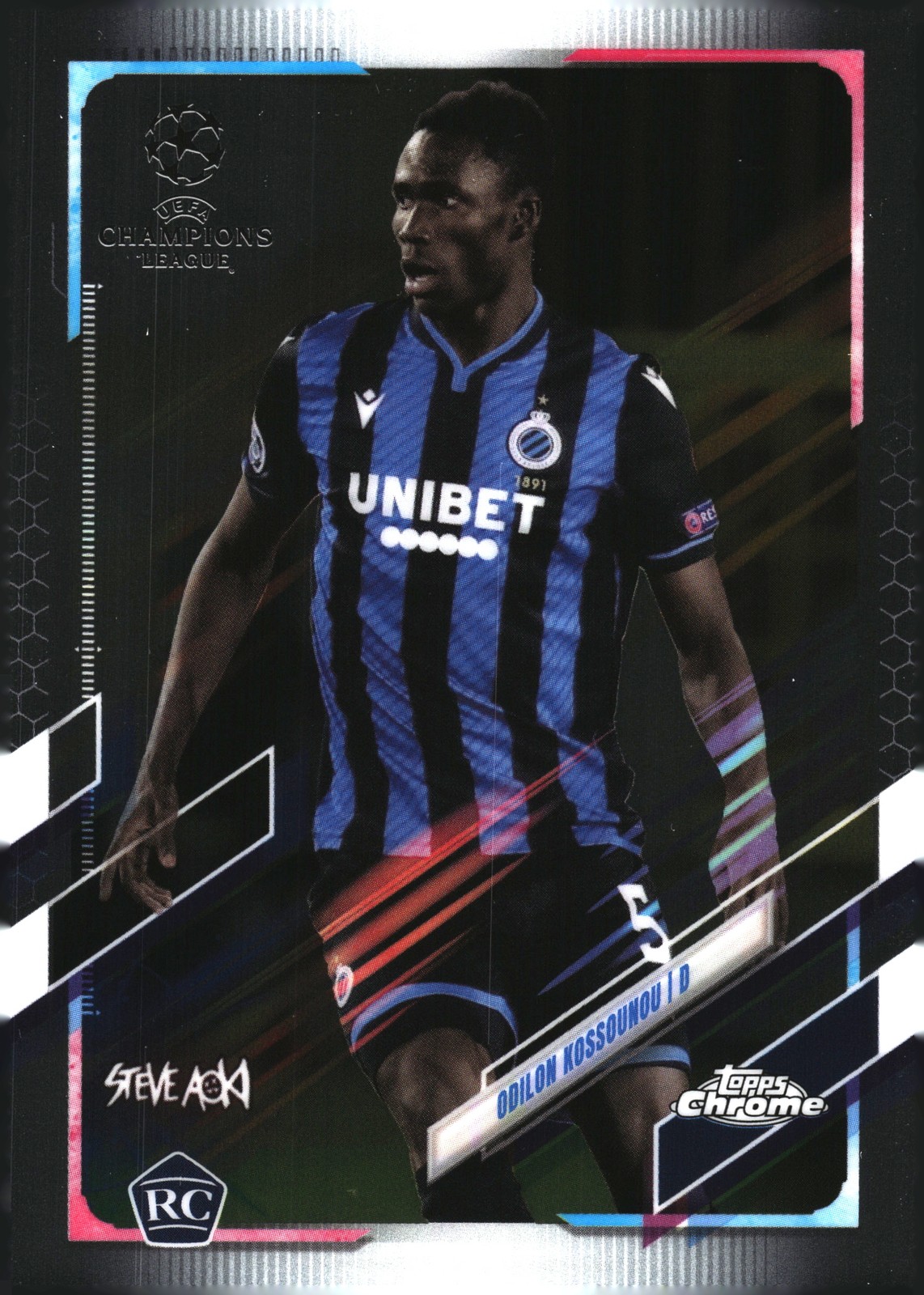 2020-21 Topps Chrome X Steve Aoki Neon Future Odilon Kossounou #11