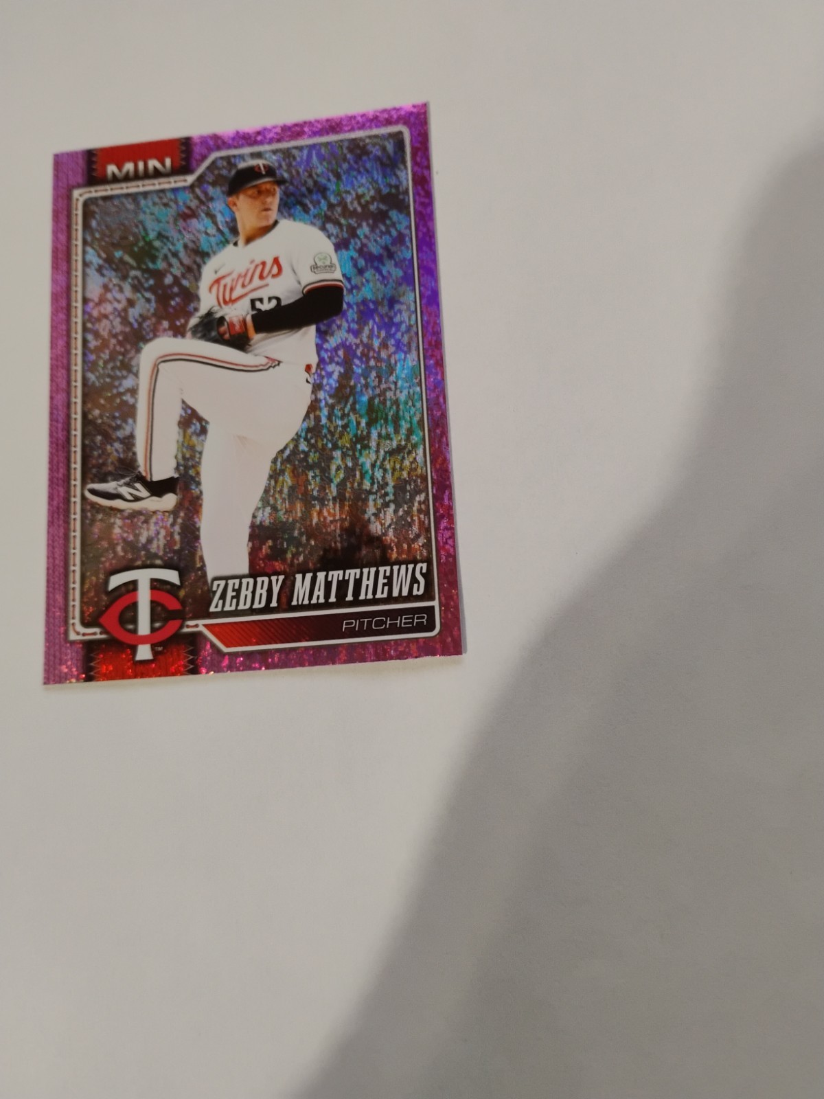 2026 Topps Series 2 #606 Zebby Matthews Pink Holo Foil Twins