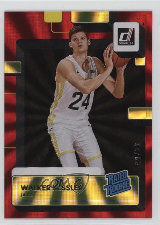 2022 Panini Donruss Rated Holo Red Laser 9/99 Walker Kessler #222 Rookie RC 4o1
