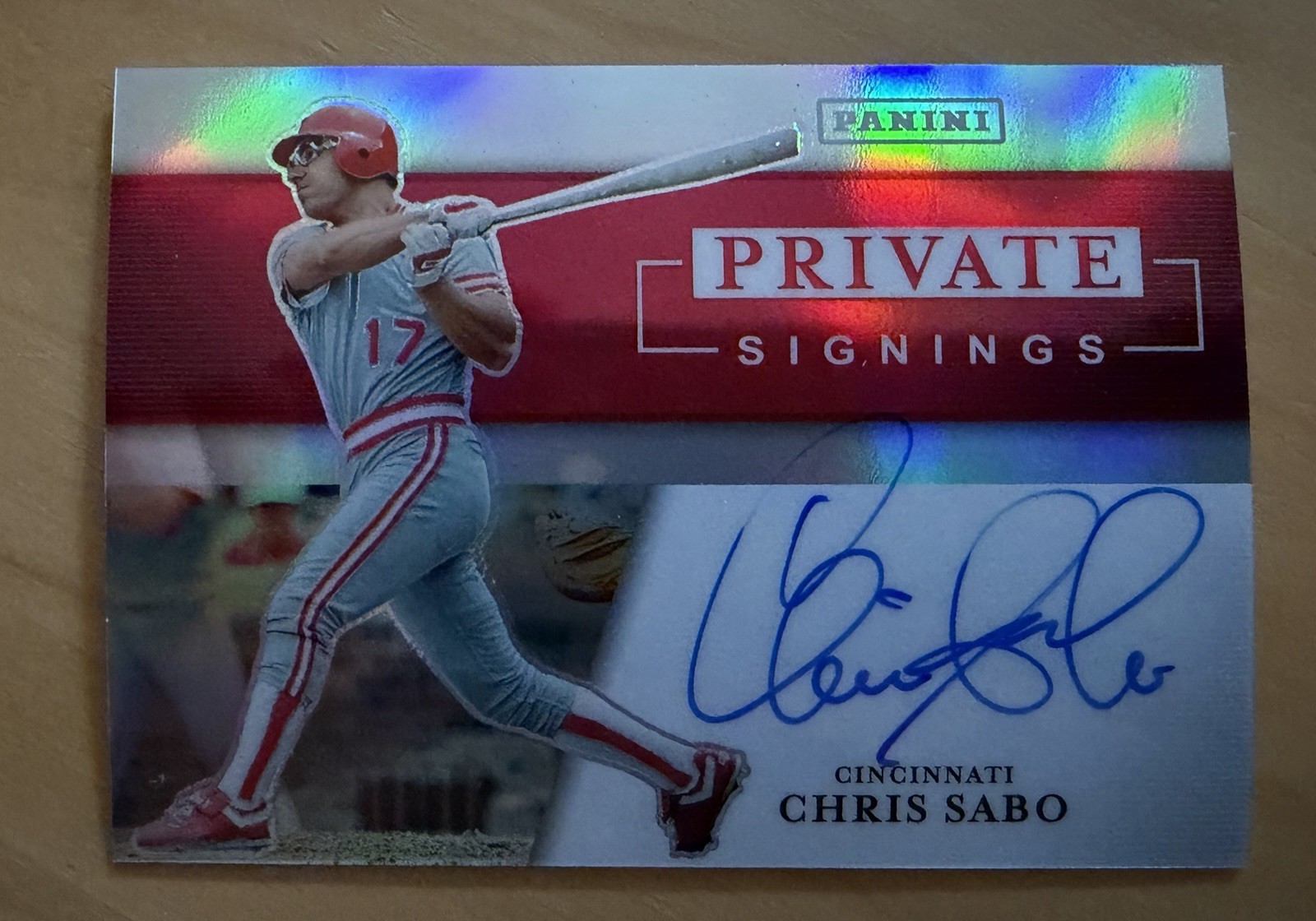 2026 Chris Sabo Auto Donruss Elite Baseball Private Signings Autograph On Card