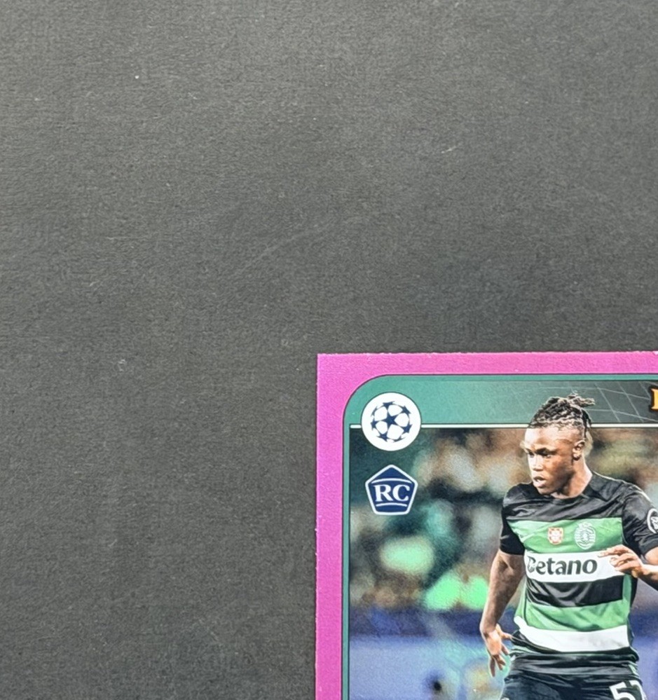 2024-25 Topps Merlin UEFA #57 Geovany Quenda Pink Refractor /199 RC