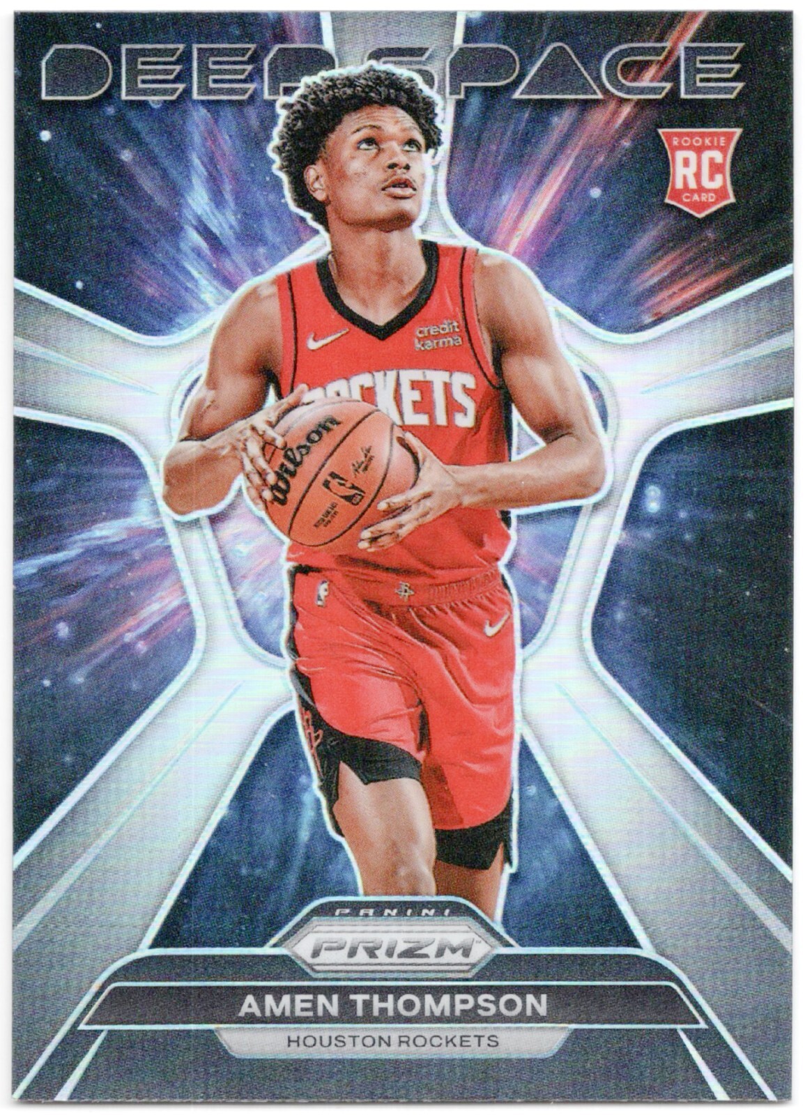 2023/24 Panini Prizm AMEN THOMPSON “DEEP SPACE SILVER PRIZM” RC Rookie Card #4