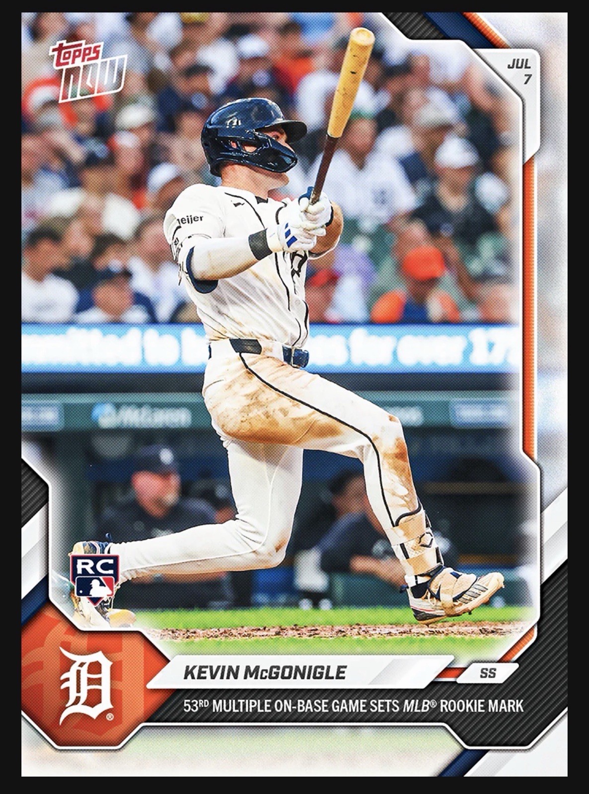 Kevin McGonigle – 2026 MLB Topps NOW® – Card 427 – Presale!! Tigers!!