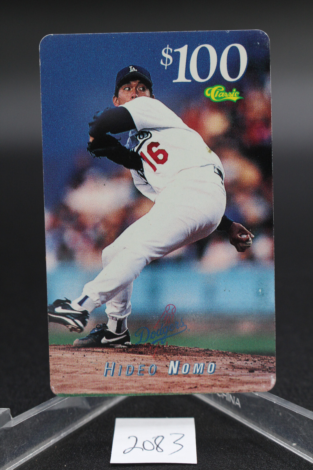 Hideo Nomo 1996 CLASSIC THE SCORE BOARD $100 MCI CALLING Card