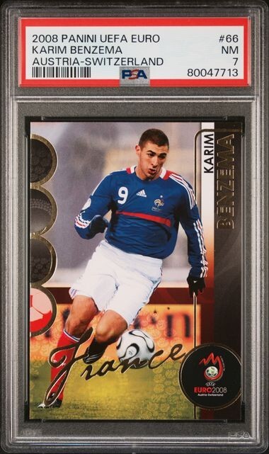 Panini 2008 Euro Cup KARIM BENZEMA France PSA 7 Real Madrid