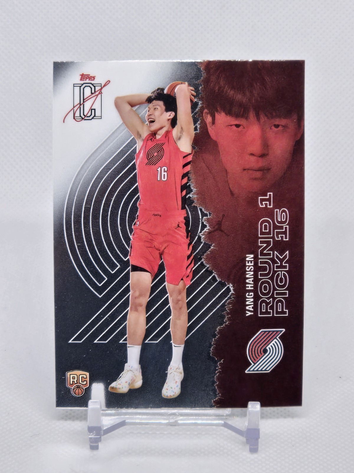 2025-26 Topps Signature Class Chrome RC Yang Hansen #112 Trail Blazers NBA SP