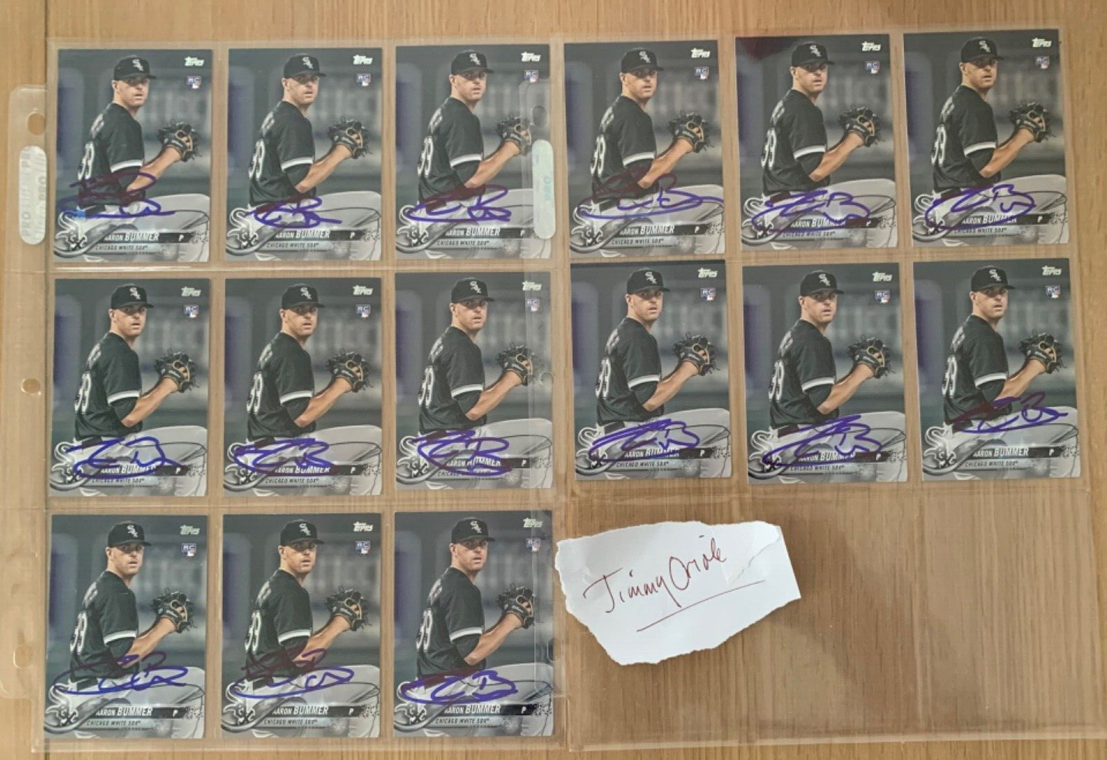 2018 Topps RC Aaron Bummer Autographed Signed Rookie Card-Chicago White Sox