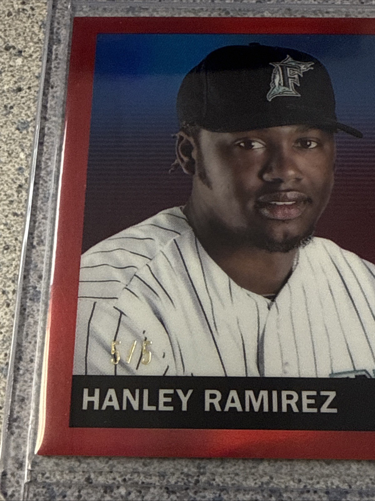 2025 Topps Platinum Anniversary Hanley Ramirez True Red Refractor 5/5