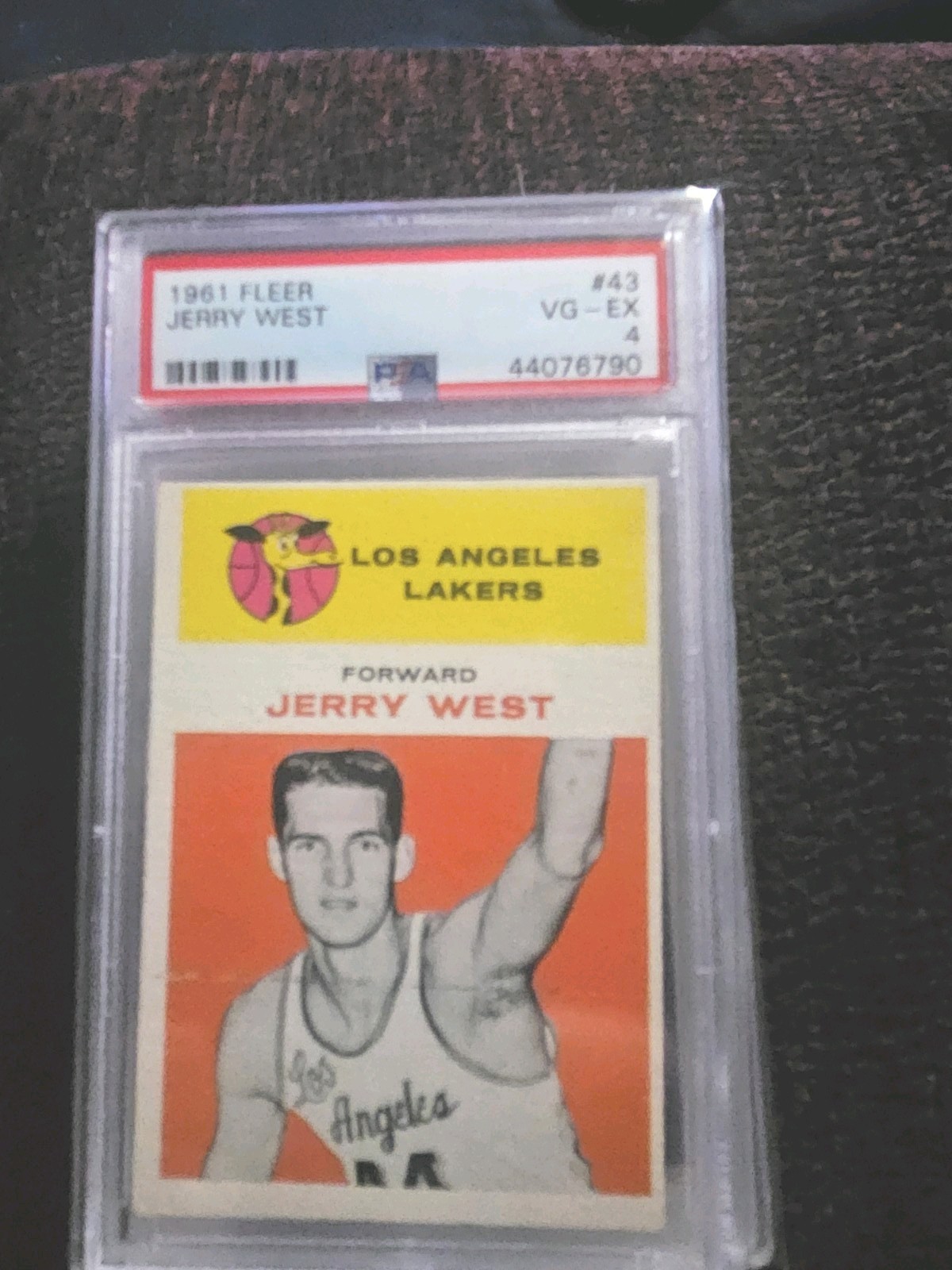 1961-62 Fleer Basketball Jerry West Rookie Card PSA 4