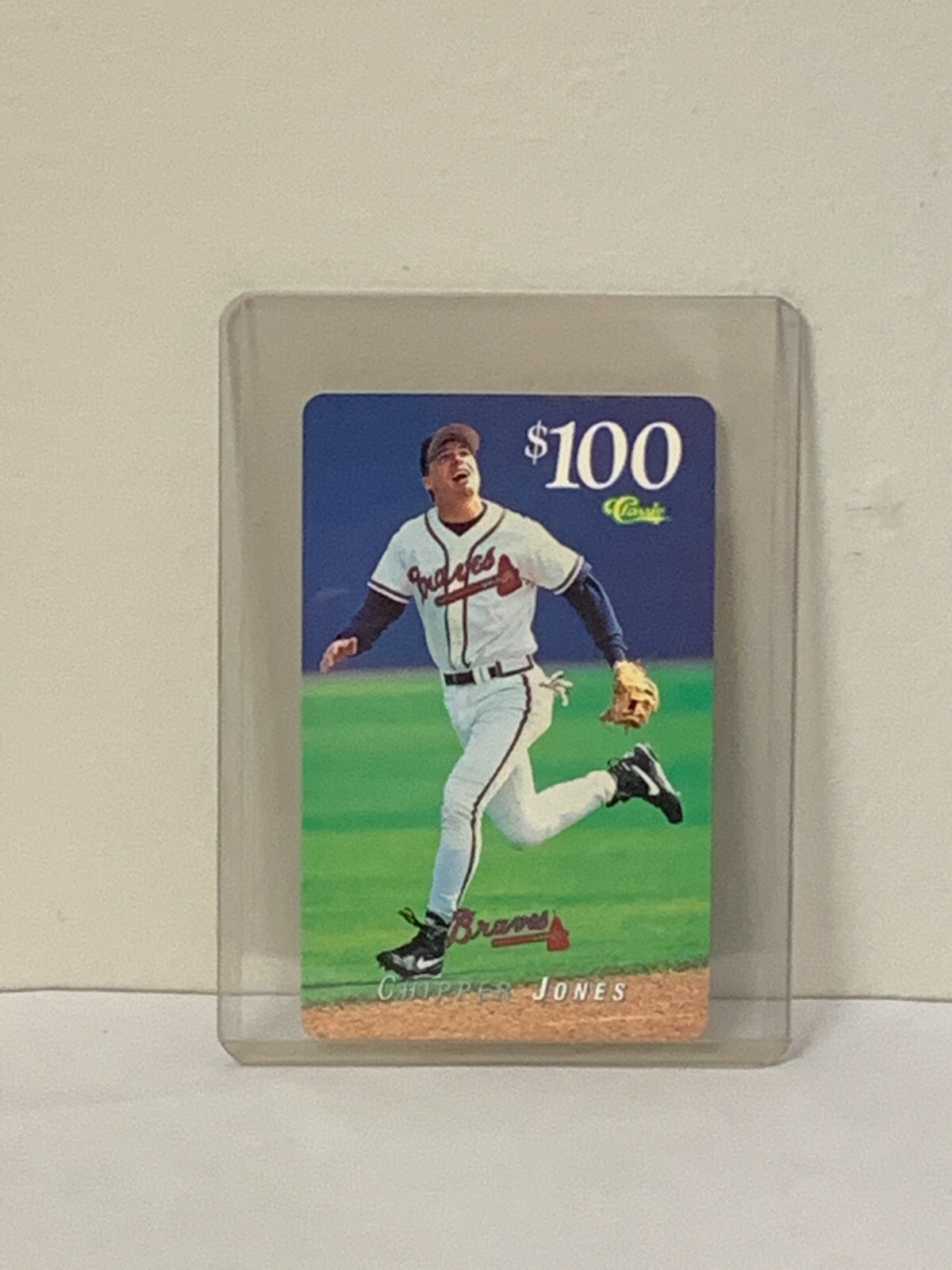1997 Score Board Classic $100 Phone Card * CHIPPER JONES * NEW Never Used