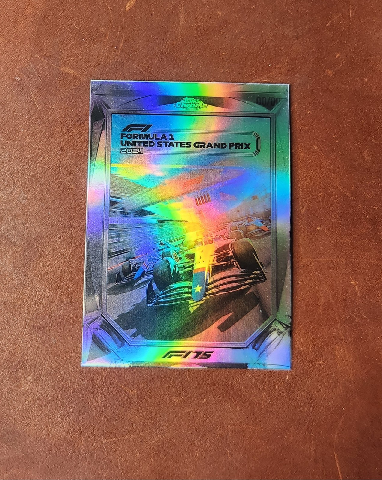 2025 F1 Topps Chrome 00/00 United States Grand Prix Diamond Drives #F175-8 Error