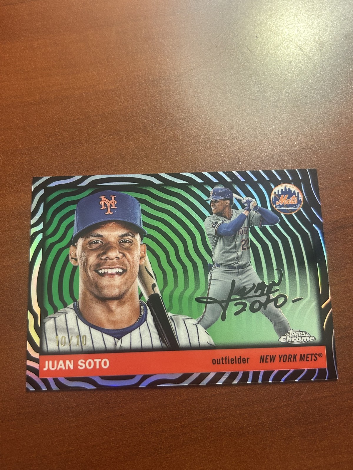Juan Soto 2025 Topps Platinum Anniversary Topps Black /10 #199 Mets