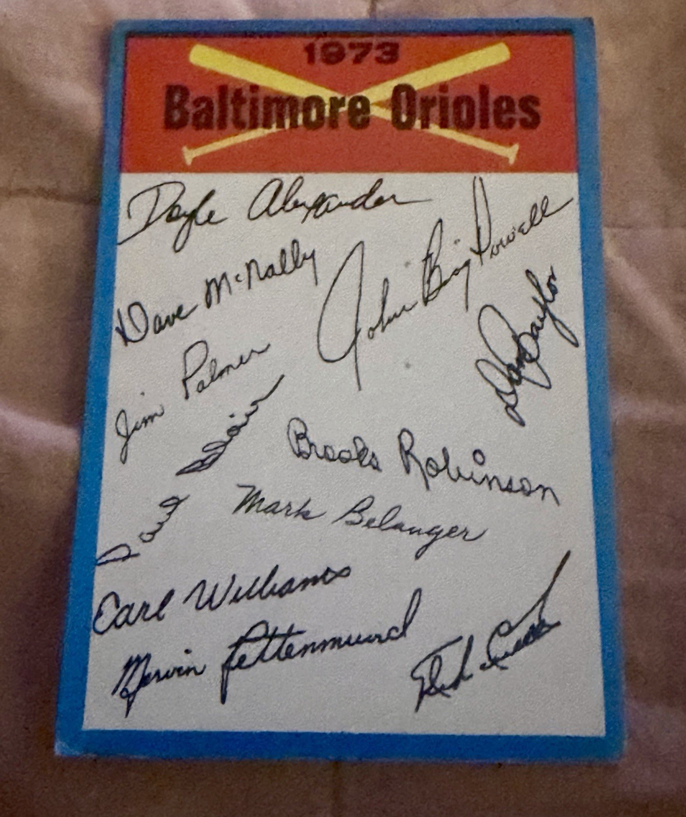 1973 Topps Baltimore Orioles Team Checklist EX/NM Clean Surface Qty Unchecked