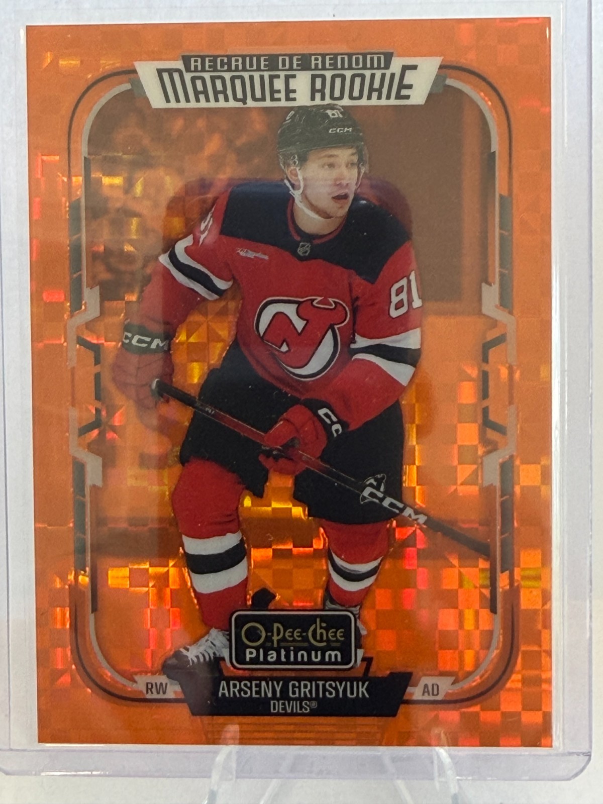 2025-26 OPC Platinum Marquee Rookie Orange CHeckers/25 Arseny Gritsyuk FCFZ