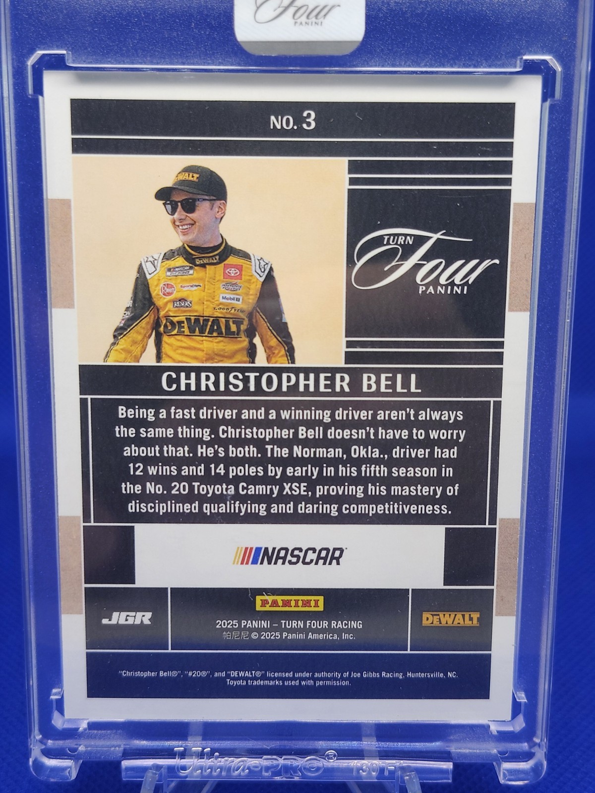 2025 Panini Turn Four Christopher Bell #3 (1 Of 1) NASCAR