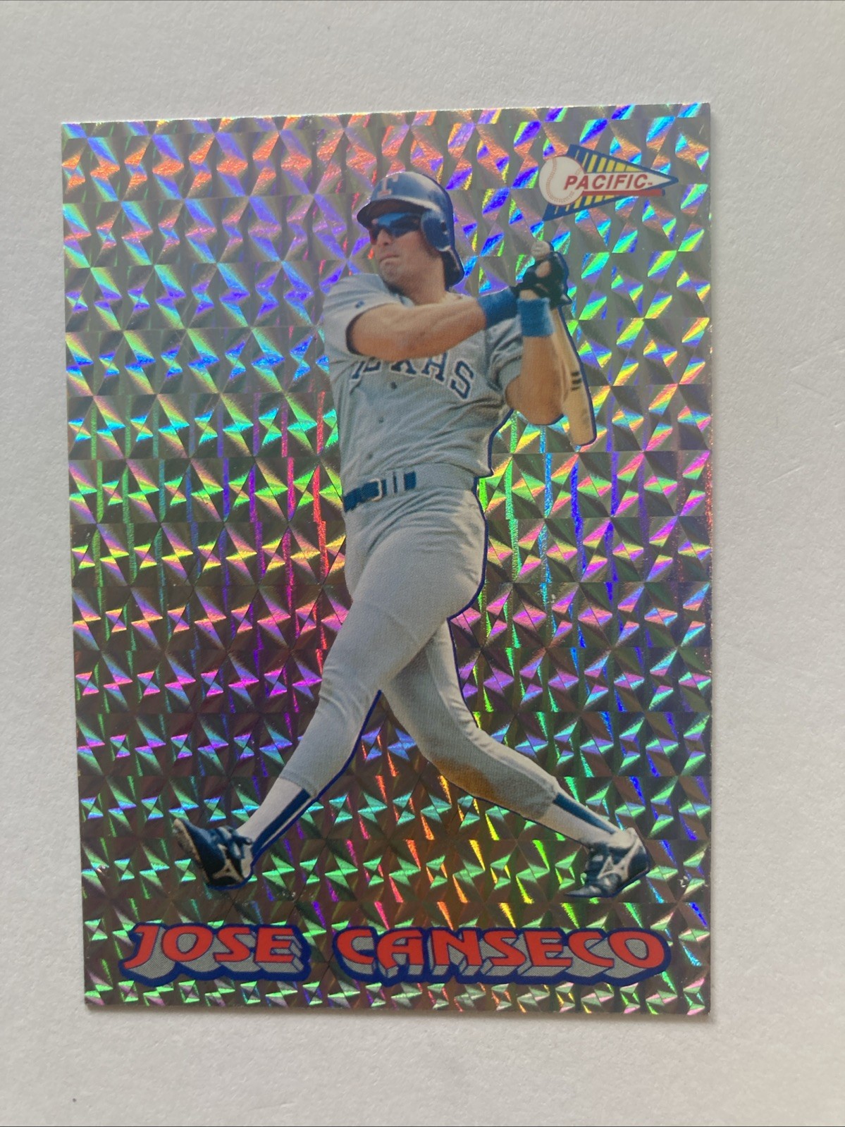 1993 Pacific Spanish – Prisms Insert Jose Canseco #11 Texas Rangers