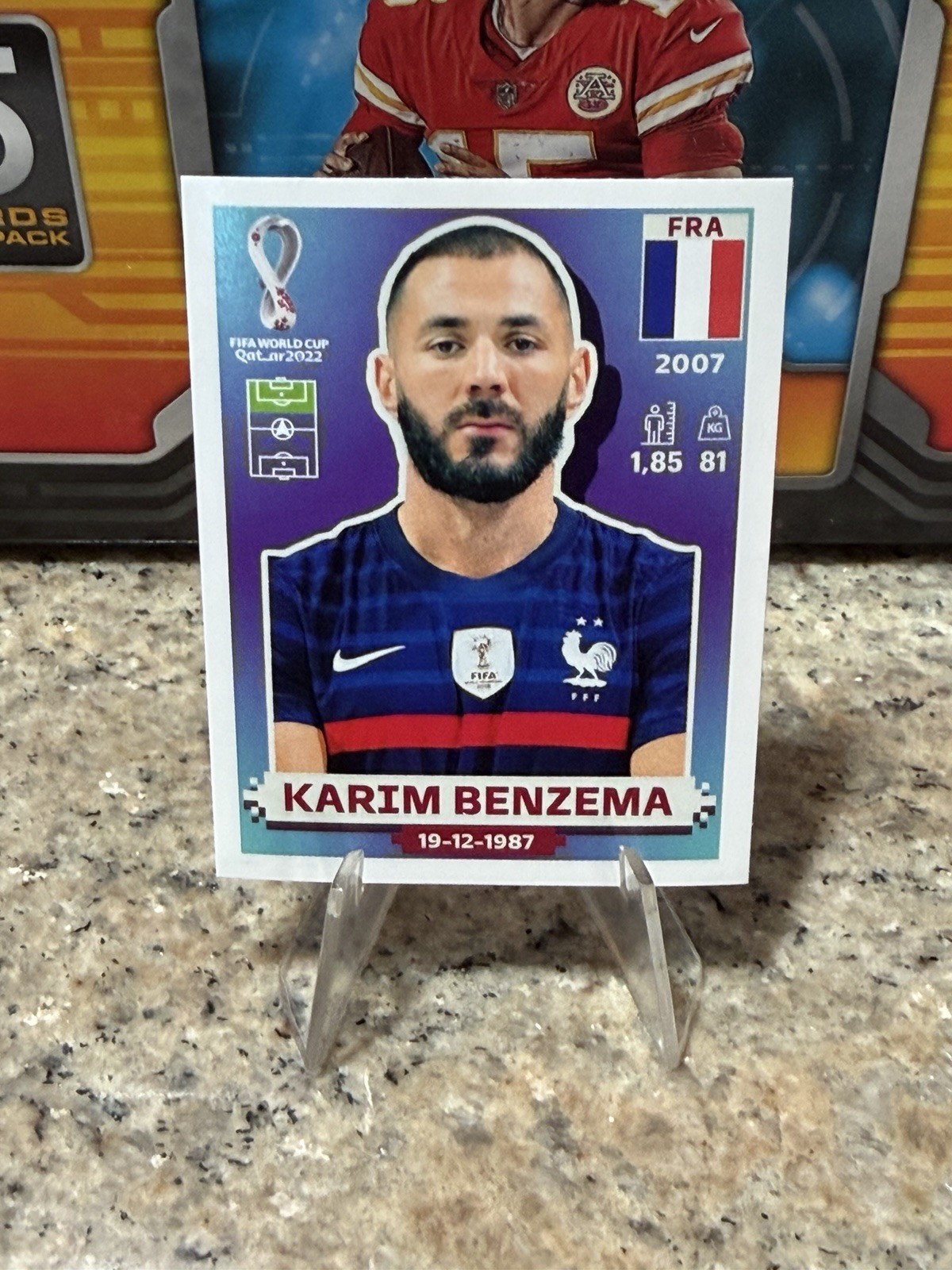 2022 Fifa World Cup Soccer Panini Sticker Qatar KARIM BENZEMA France #FRA16