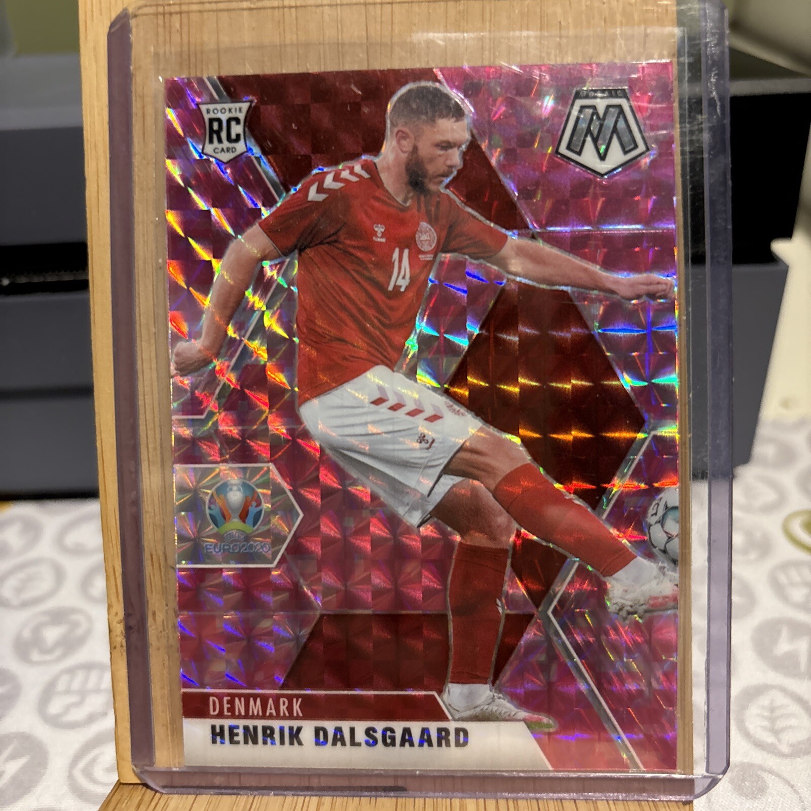 2021 Panini Mosaic UEFA Euro Camo Pink RC #36 Henrik Dalsgaard