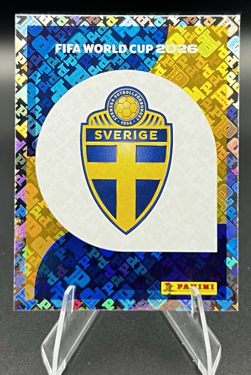 2026 Panini FIFA World Cup Sweden Team Logo Foil Holo Sticker SWE 1
