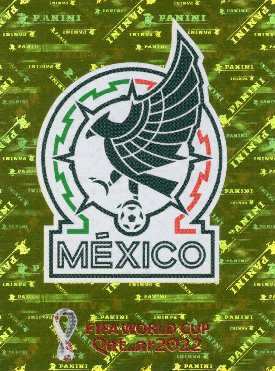 2022 Panini World Cup Stickers #MEX2 Mexico Team Logo FOIL – SCR