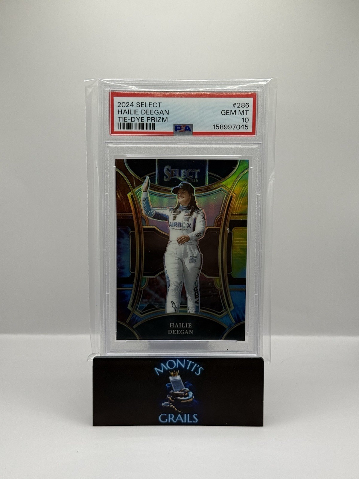 2024 Panini Select – Trackside Hailie Deegan #286 Tie-Dye Prizm /25 PSA 10