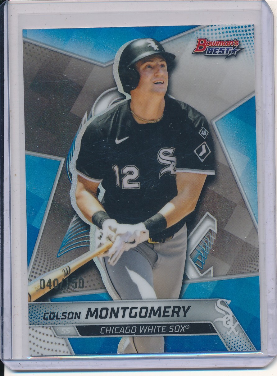 2025 Bowman’s Best #TP-4 Colson Montgomery Blue Refractor #/D /150 – White Sox
