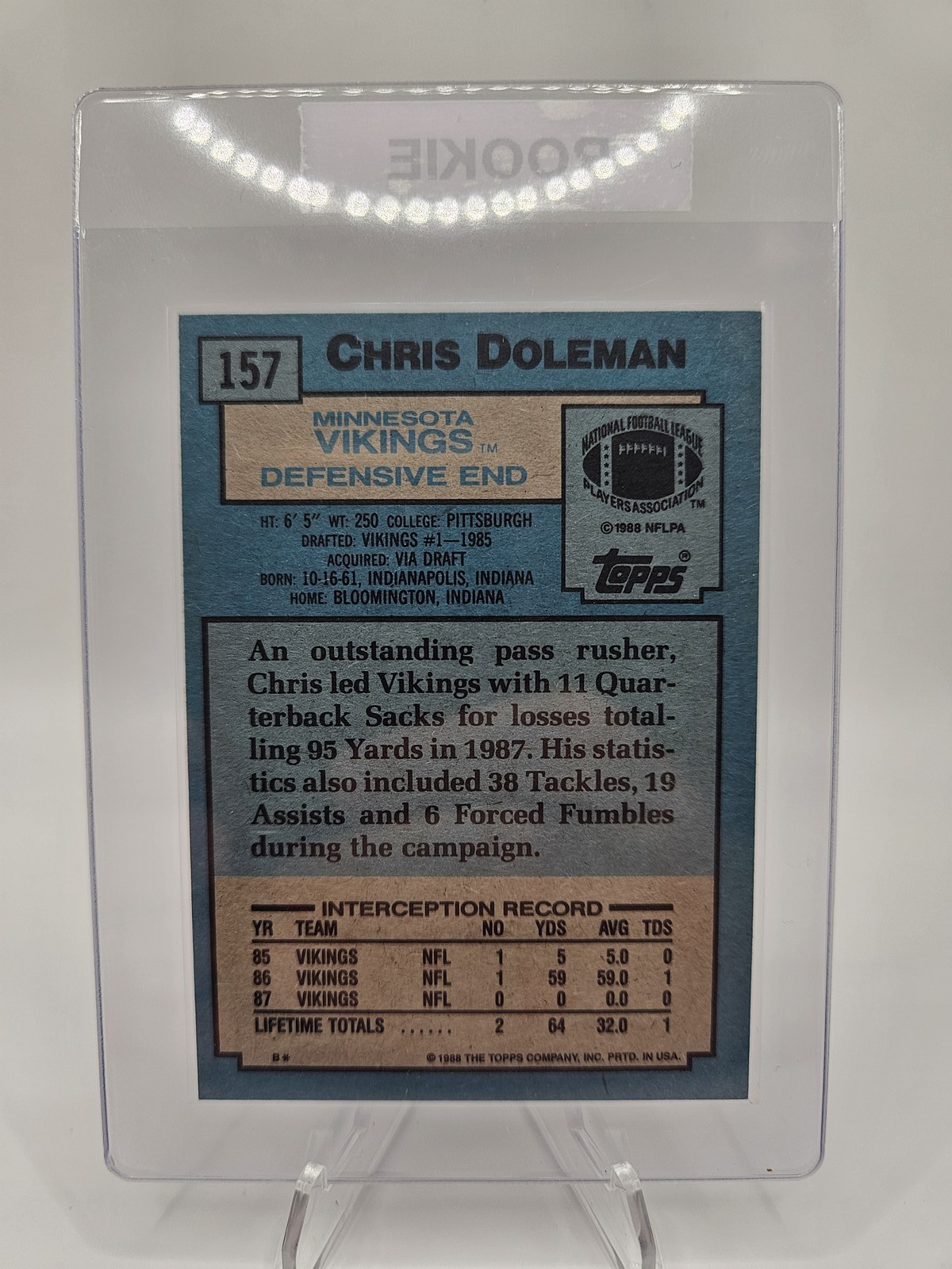 1988 Topps #157 Chris Doleman RC