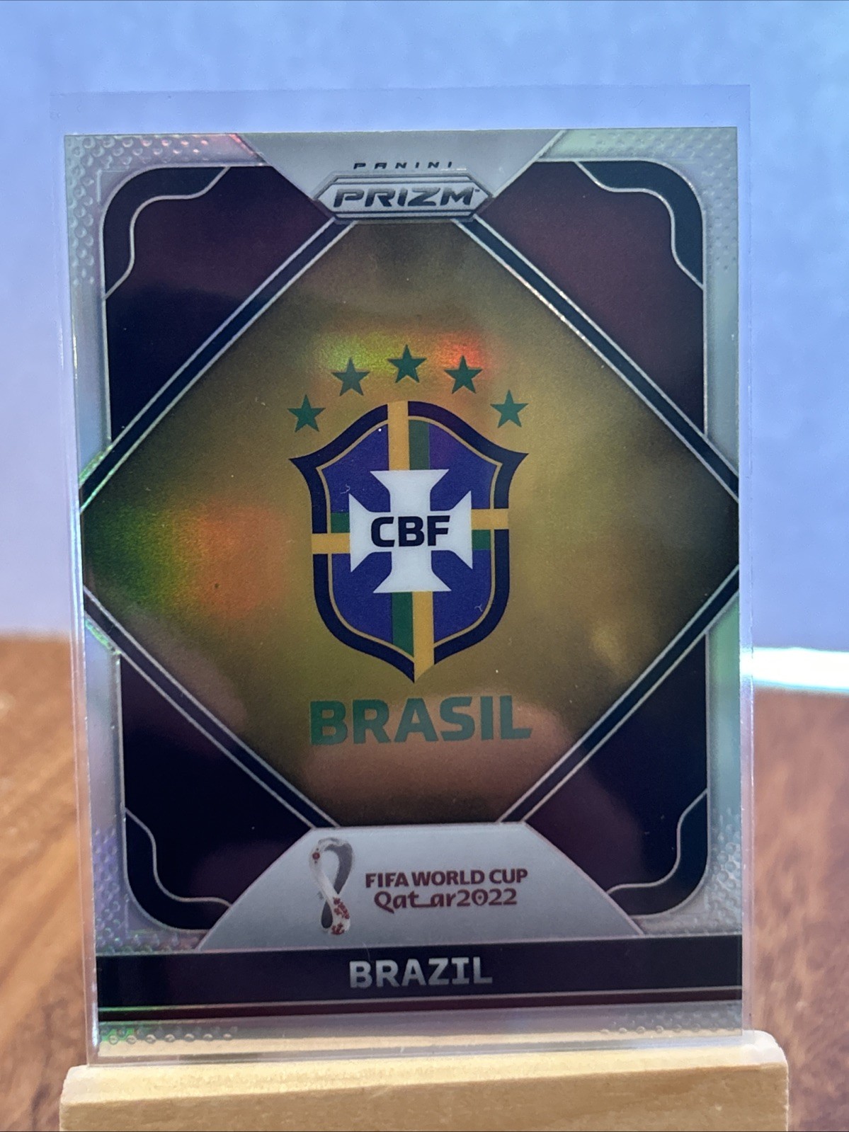 2022 Panini Prizm World Cup Qatar – Team Badges Brazil #3 Silver Prizm