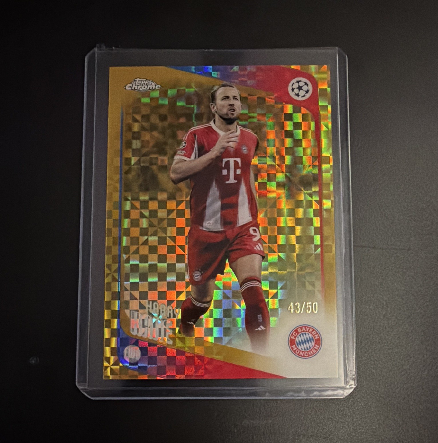 Topps Chrome 2023 UCL Harry Kane FC Bayern München #182 Gold Parallel 43/50