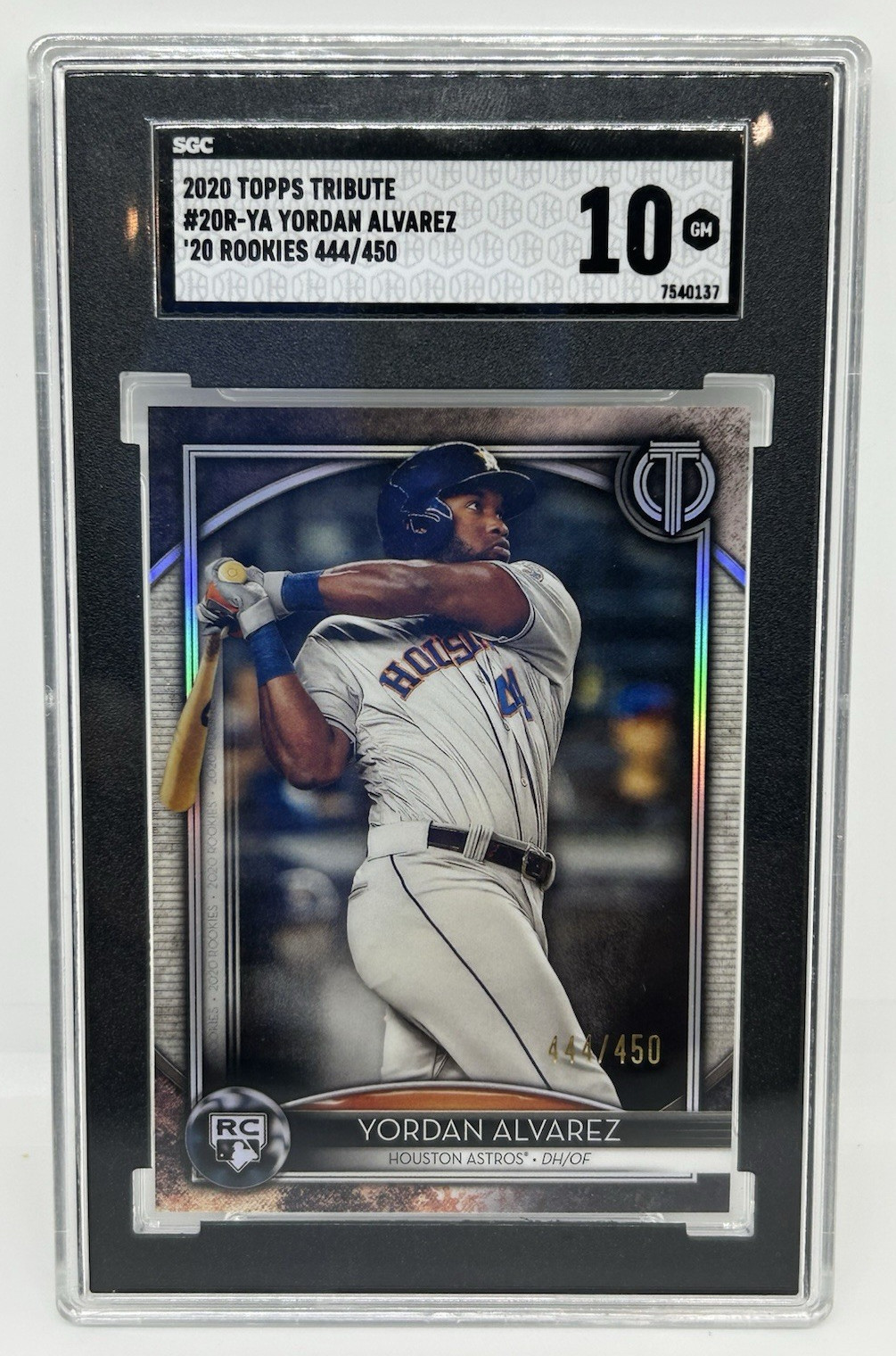 2020 Topps Tribute #20R-YA Yordan Alvarez RC SP /450 SGC 10 Houston Astros