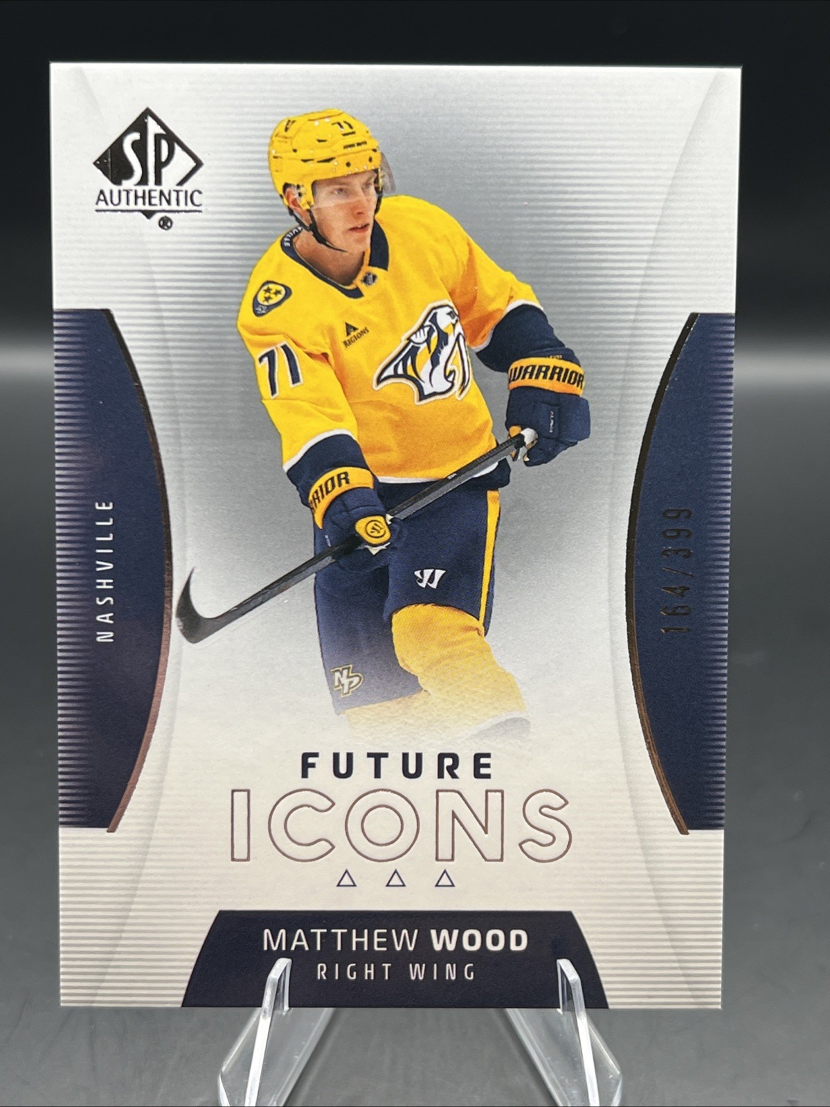 2025-26 SP Authentic Matthew Wood Future Icons Rookie /399 Predators #FI-30