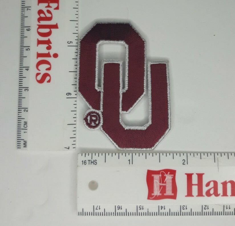 Oklahoma Sooners Iron on Patches Embroidered Hat Badge Patch Applique Emblem