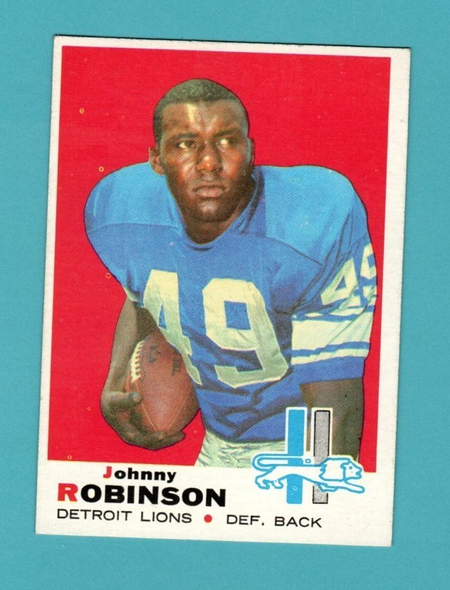 1969 Topps Johnny Robinson #145 Detroit Lions – See Pic (A)