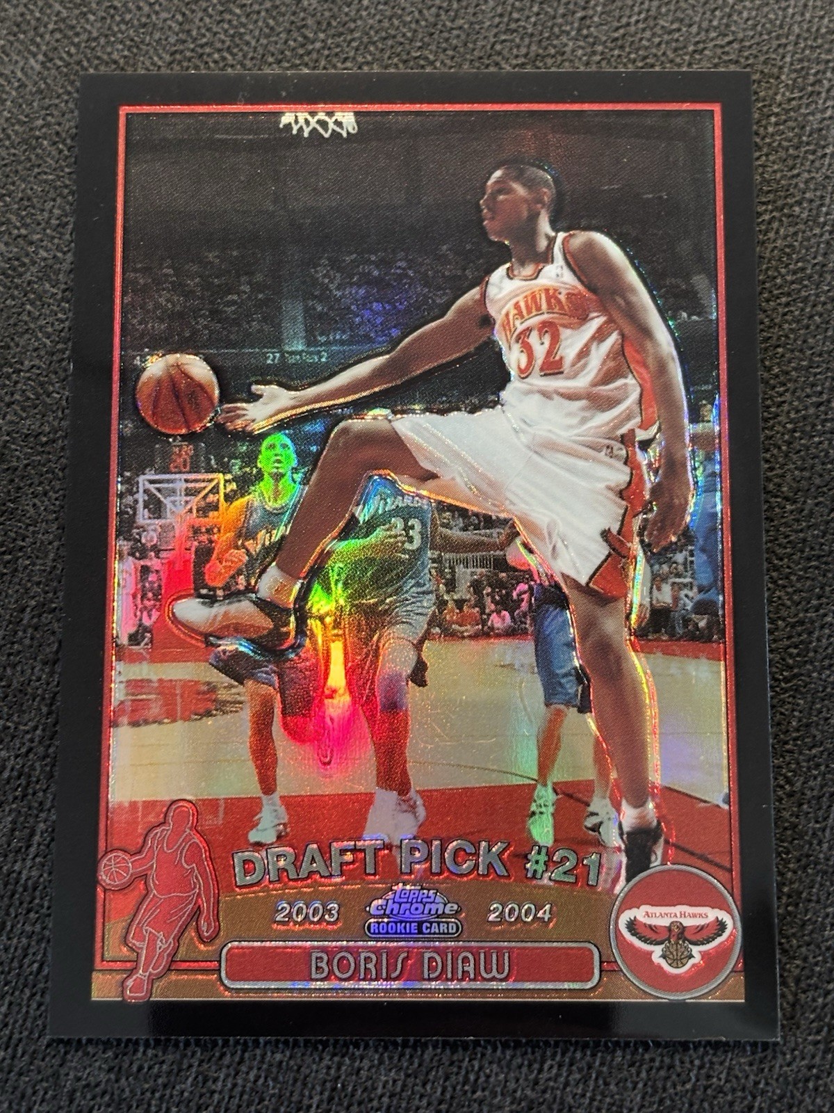 2003-04 Topps Chrome Boris Diaw Black Refractor French Rookie RC 392/500 SP #131