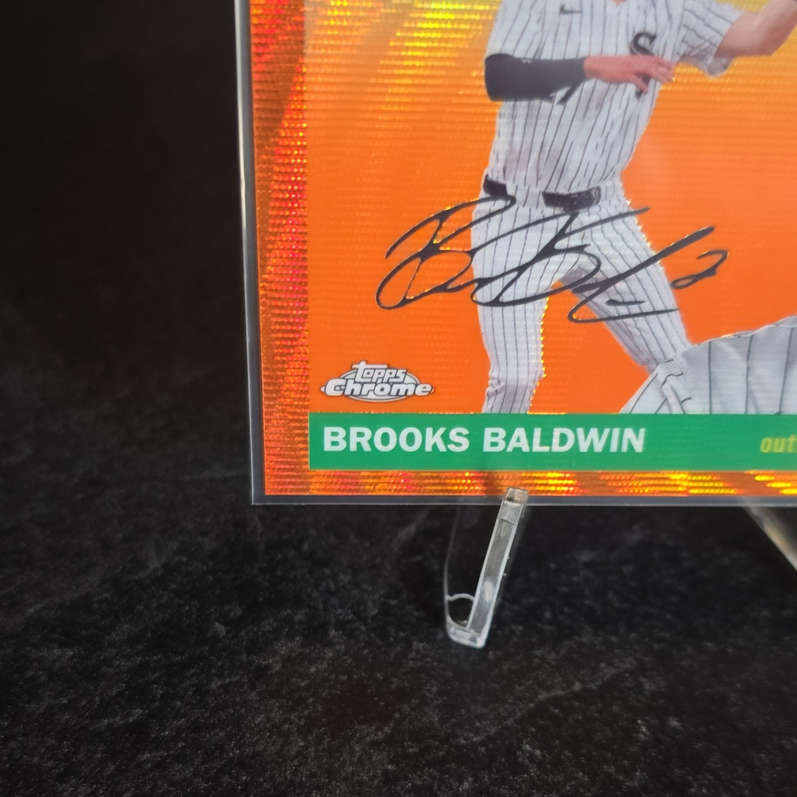 2025 Topps Chrome #252 Brooks Baldwin RC Orange Refractor 14/25 White Sox