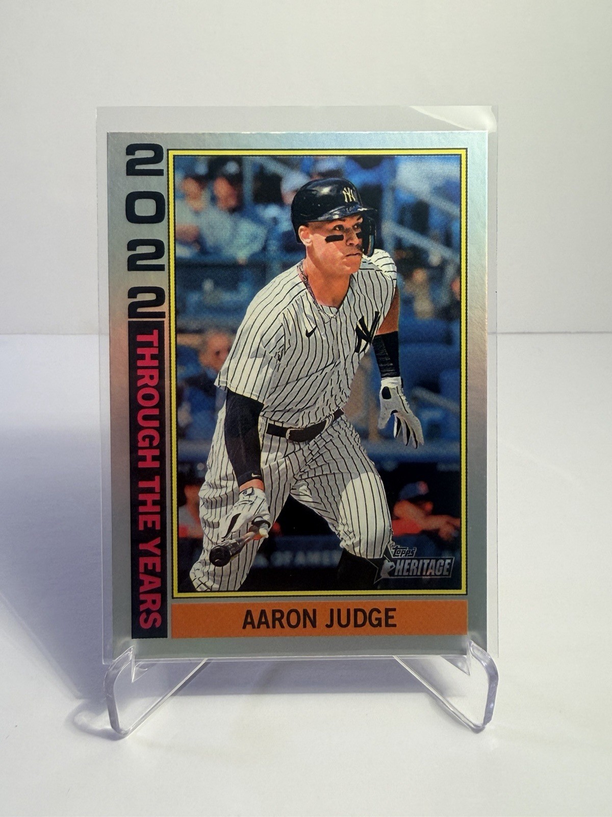 Aaron Judge Through the Years Holographic 2025 Topps Heritage #TTY-23 Yankees