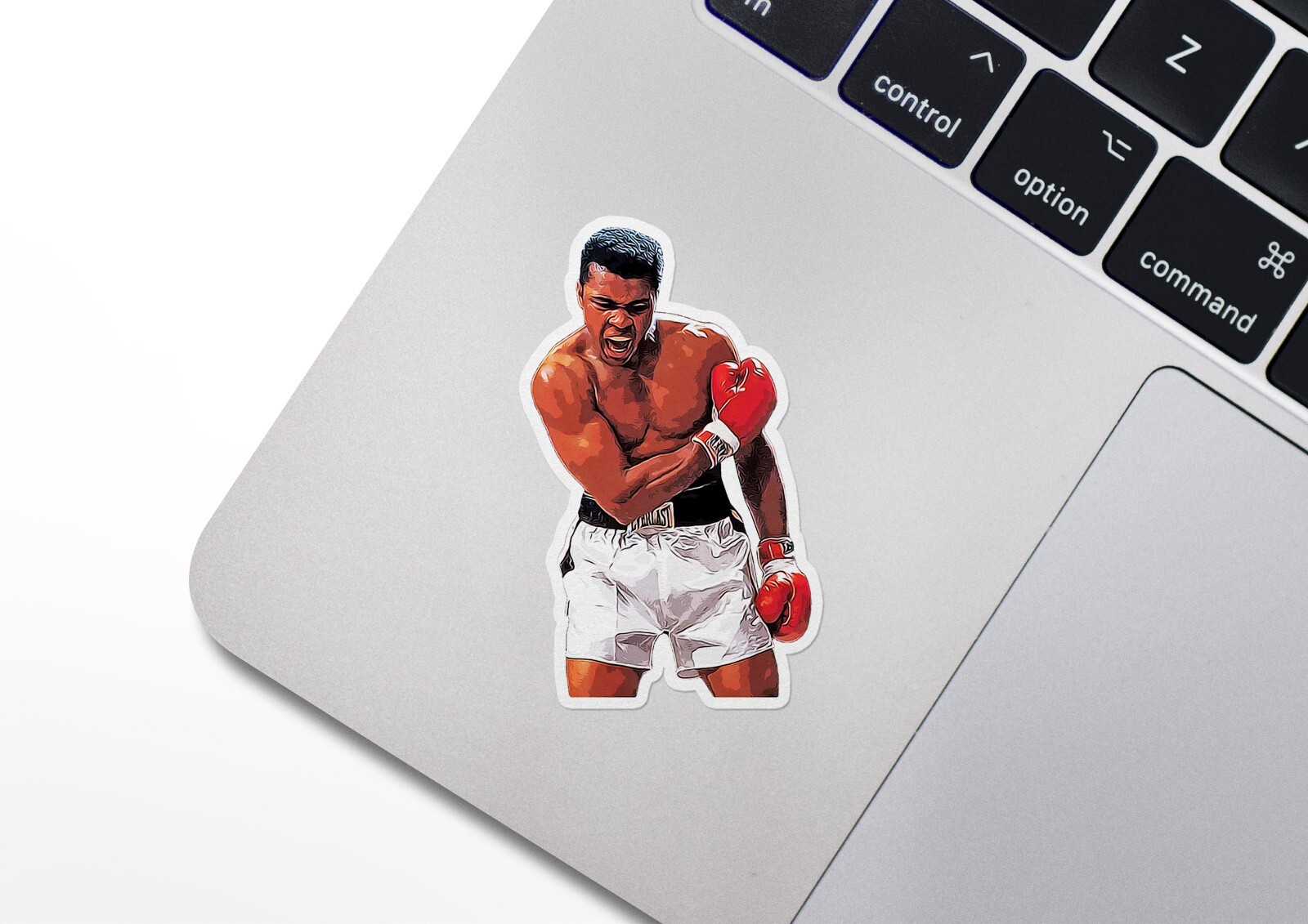 Muhammad Ali Boxing Glossy Sticker Vinyl Laminate, Self Adhesive, UV Protection