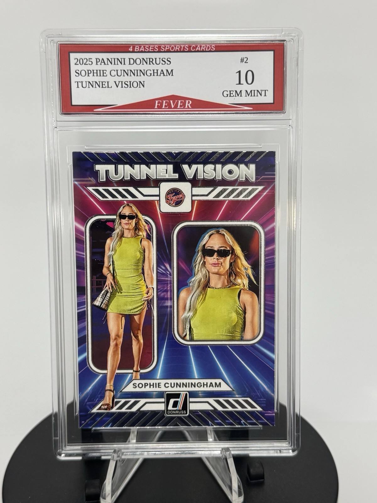2025 Panini Donruss Sophie Cunningham Indiana Fever Tunnel Vision Gem Mint 10