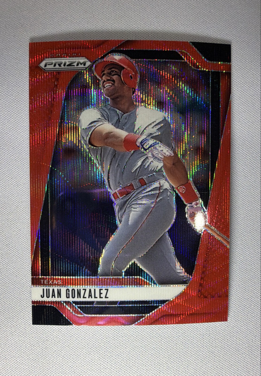 2025 Panini Prizm – Juan González, Juan González #184 Ruby Wave Prizm