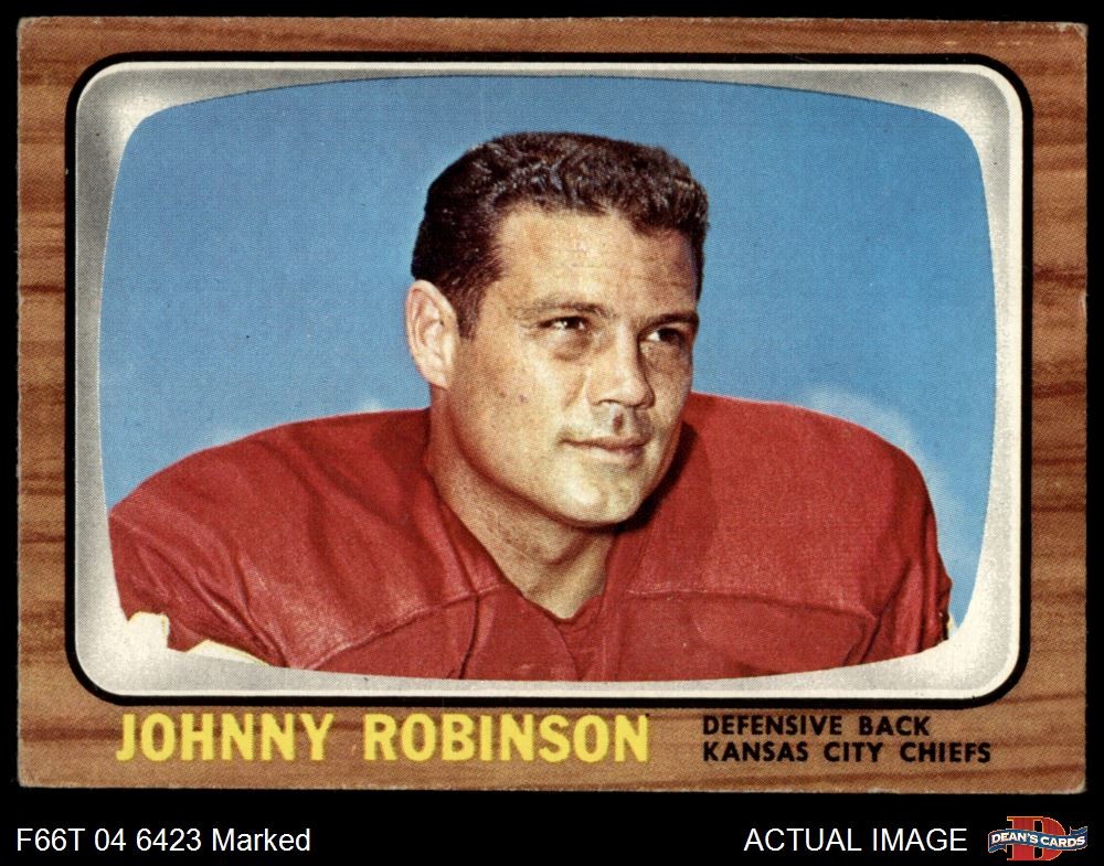 1966 Topps #74 Johnny Robinson Chiefs HOF LSU 1.5 – FAIR