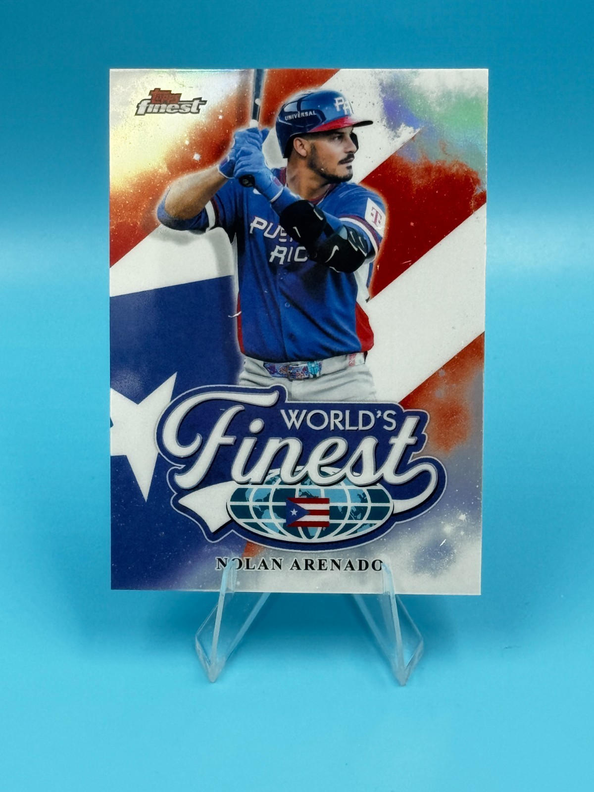 Nolan Arenado 2026 Topps Finest WF-29 World’s Finest Refractor Puerto Rico