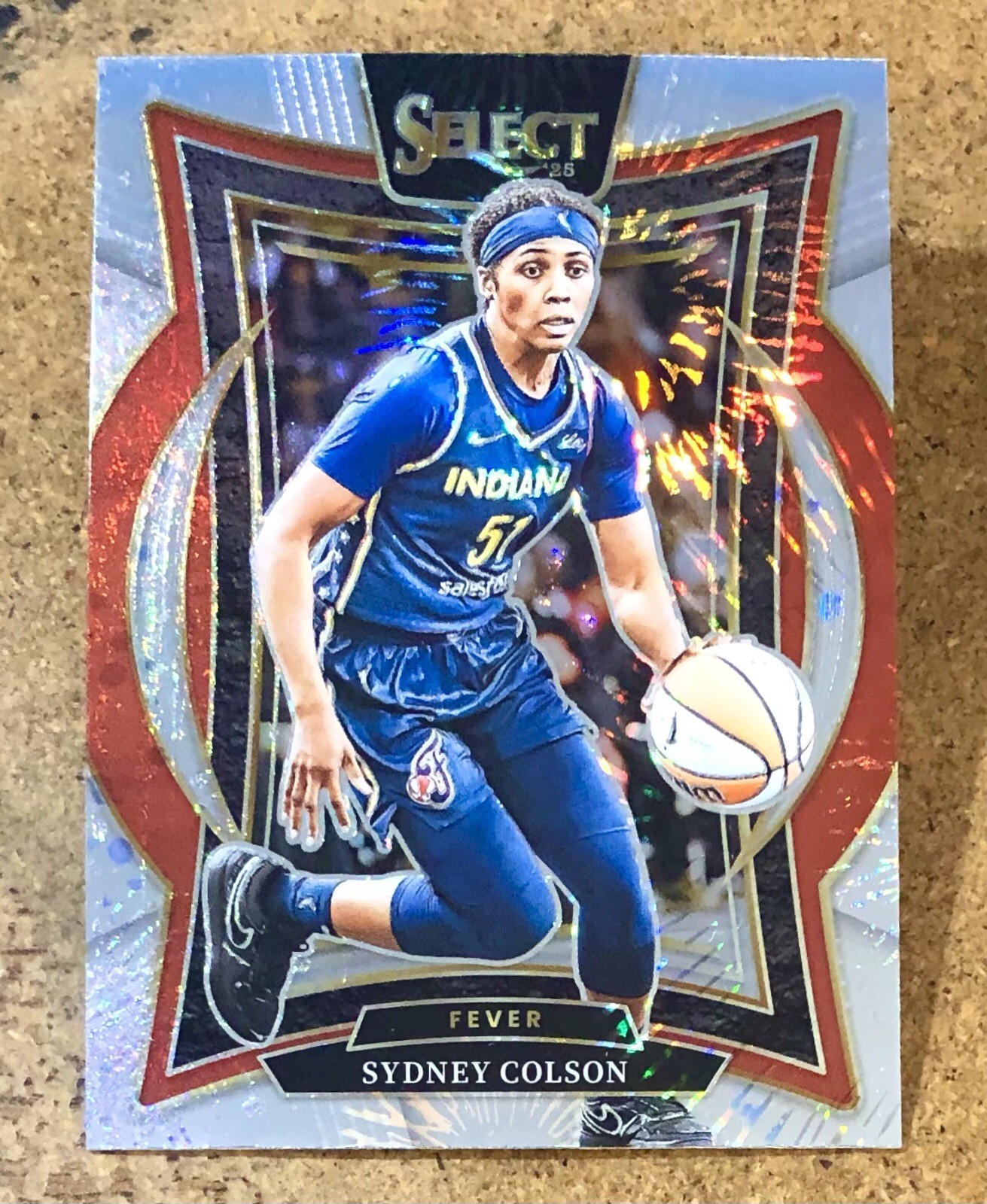 2025 Panini WNBA Select Basketball Silver Party Prizm Sydney Colson #48 Fever