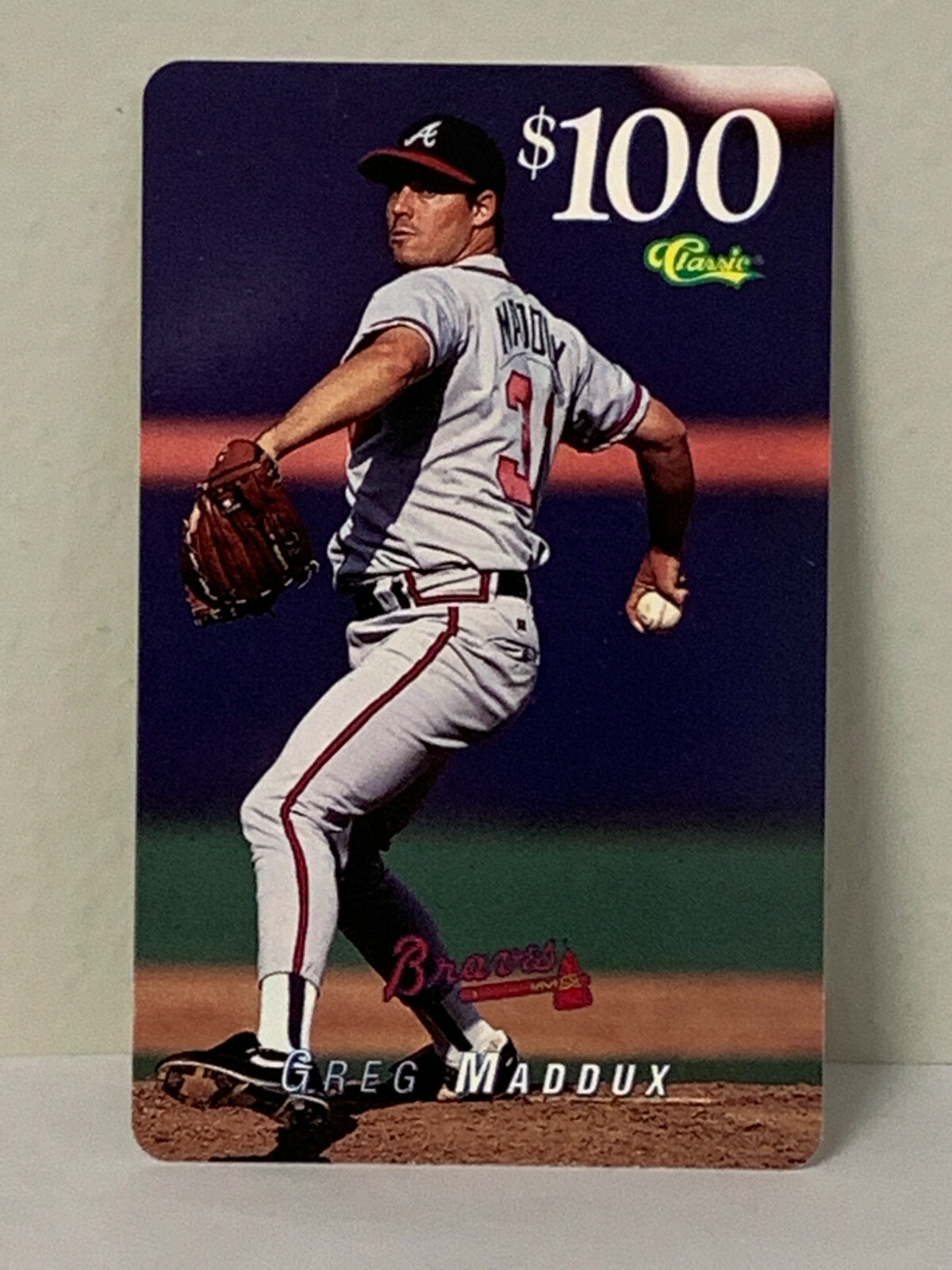 RARE * GREG MADDUX 1997 Score Board Classic $100 Phone Card * NEW