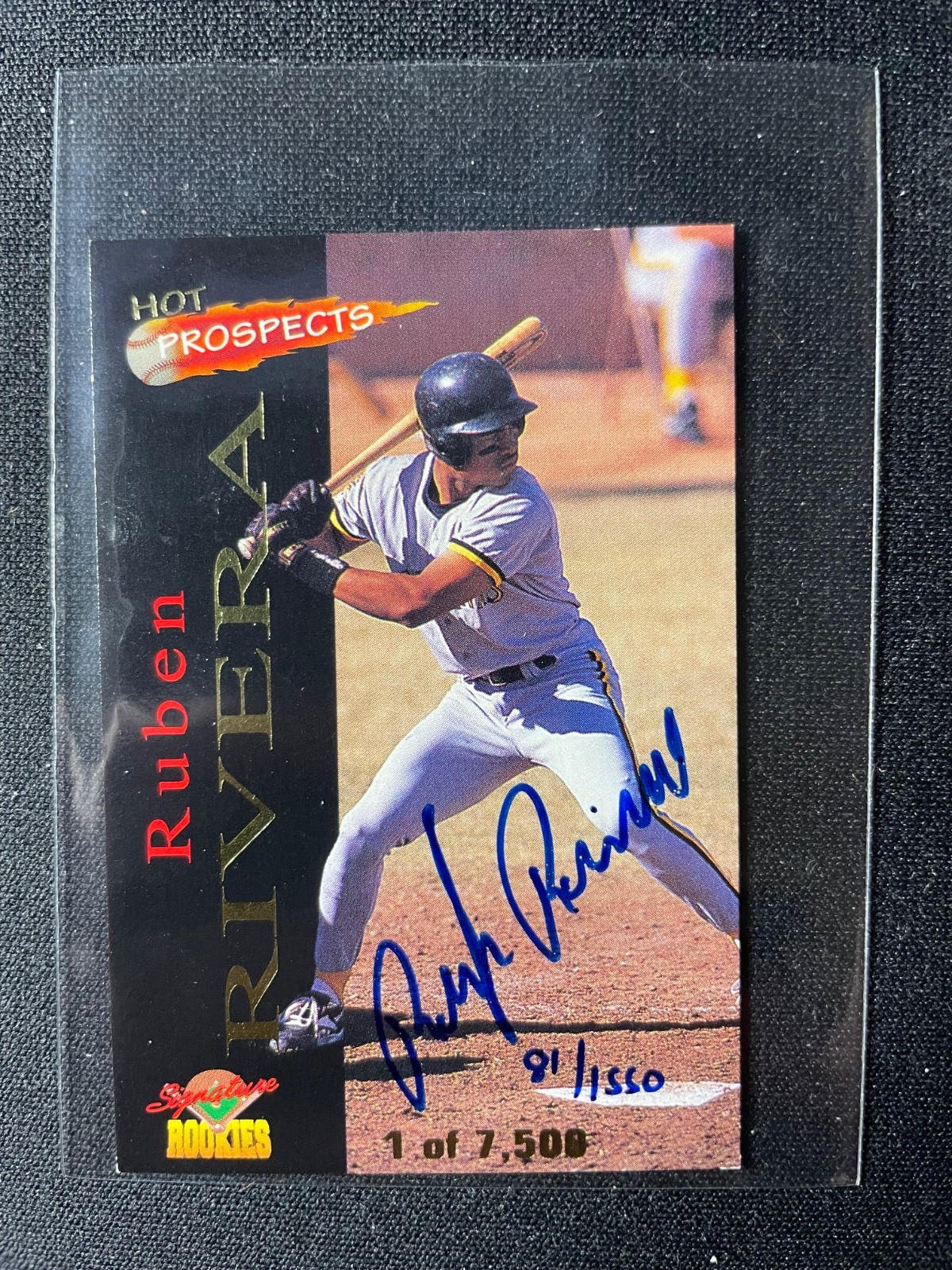 1995 Signature Rookies Old Judge Ruben Rivera Hot Prospects Autograph #/1550!!!