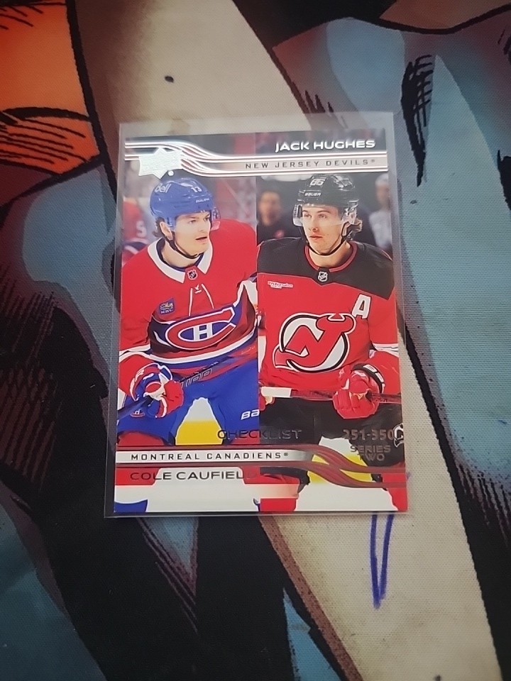2025-26 Upper Deck Series 2 Hockey Cole Caufield Jack Hughes Checklist 251-350