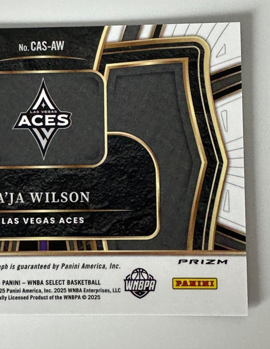 2025 Select WNBA A’Ja Wilson Blue #CAS-AW Auto ***27/49***