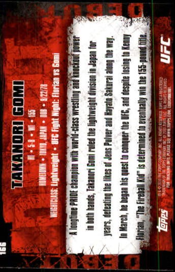 2010 Topps UFC #166 Takanori Gomi – UFC
